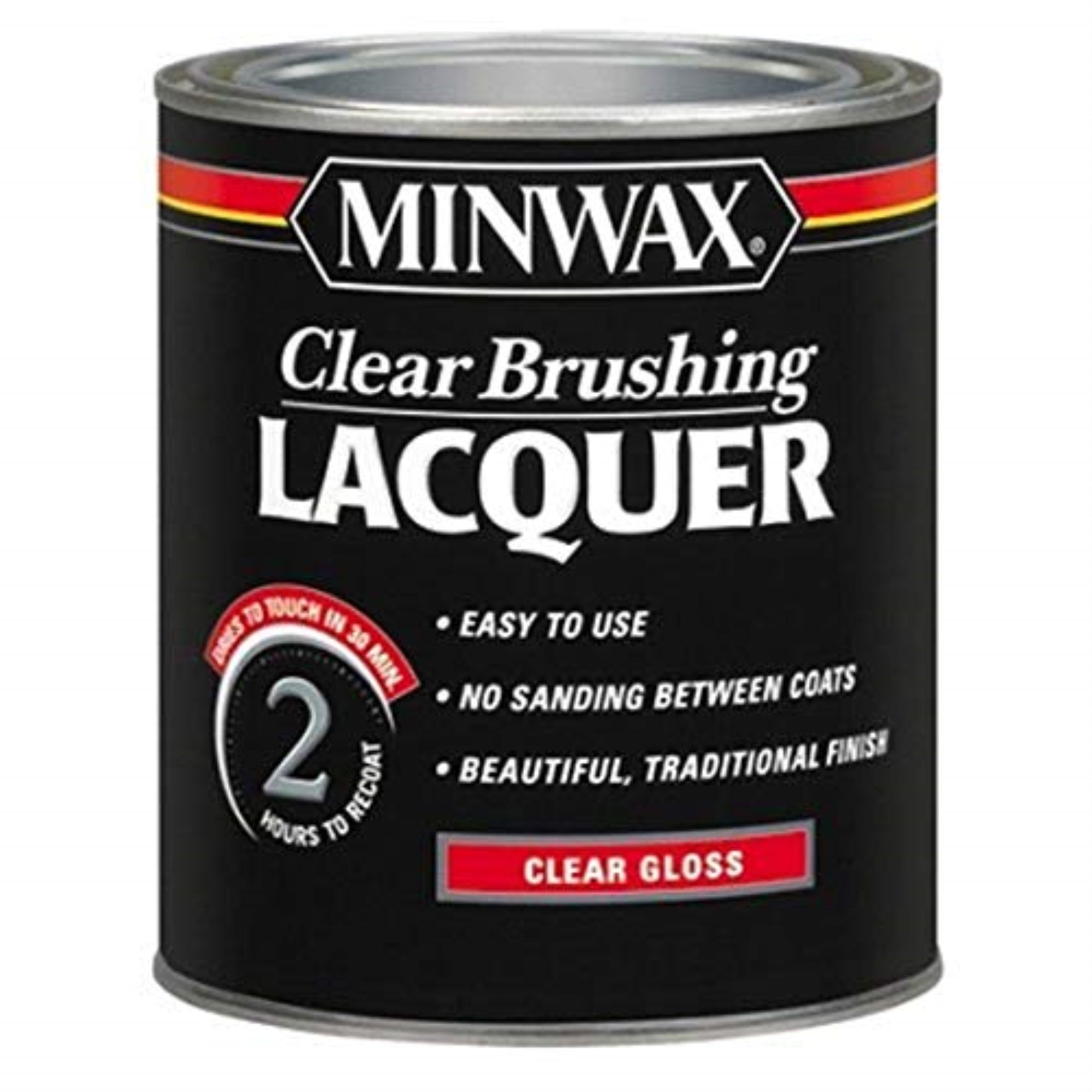 1239938 Brushing Lacquer Glossqt Minwax Gloss Clear Brushing Lacquer 1 Qt (Pack Of 4)
