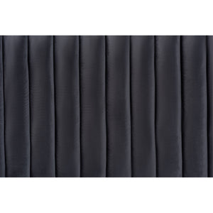 Baxton Studio Emile Modern And Contemporary Grey Velvet Fabric Upholstered And Dark Brown Finished Wood Queen Size Headboard
