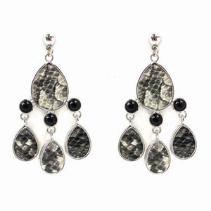 Animal Printed Drop Dangle Post Earrings ( Variety Colors Available ) By Dobbi