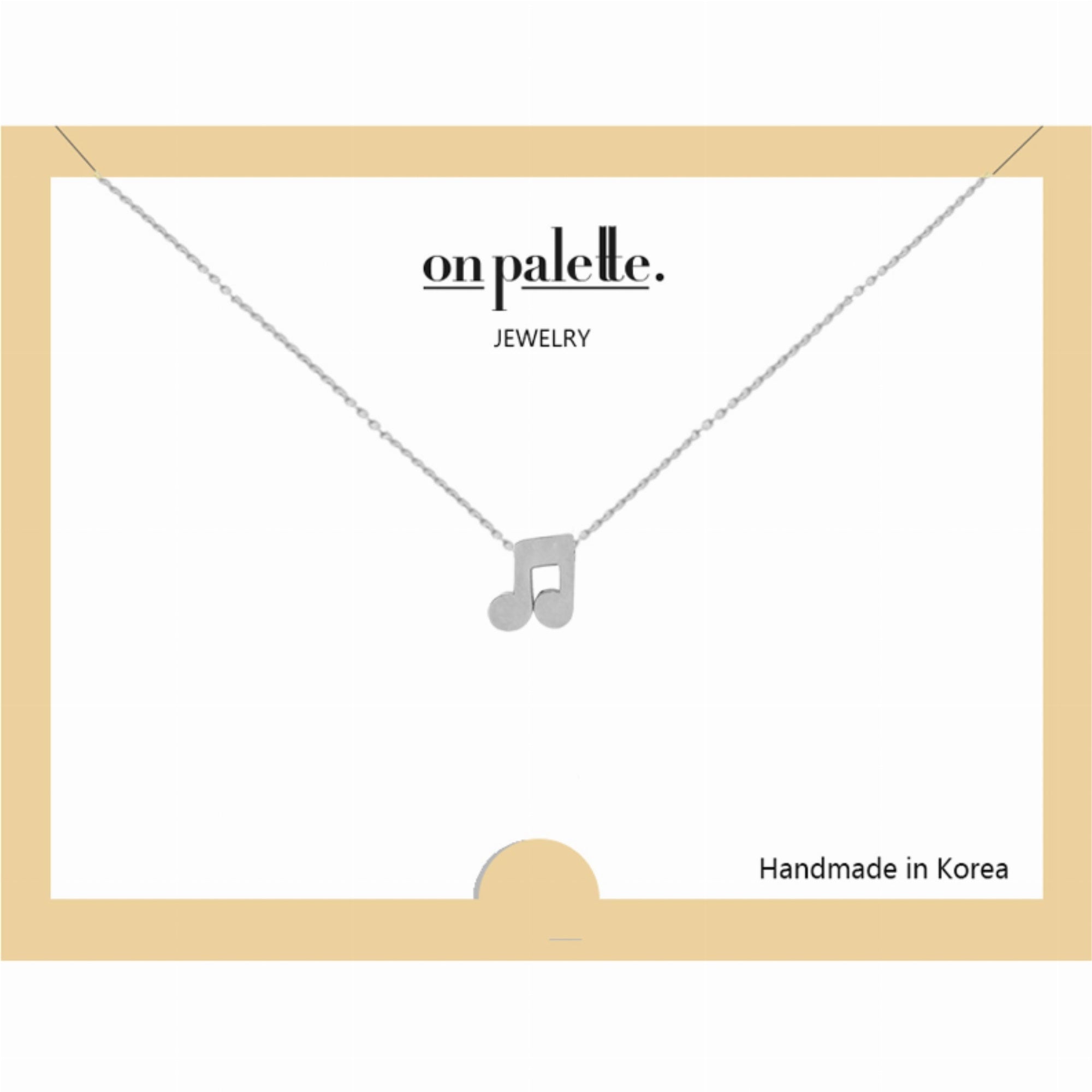 Note Symbol High Polished Pendant Necklaces By Dobbi ( Variety Of Colors Available )