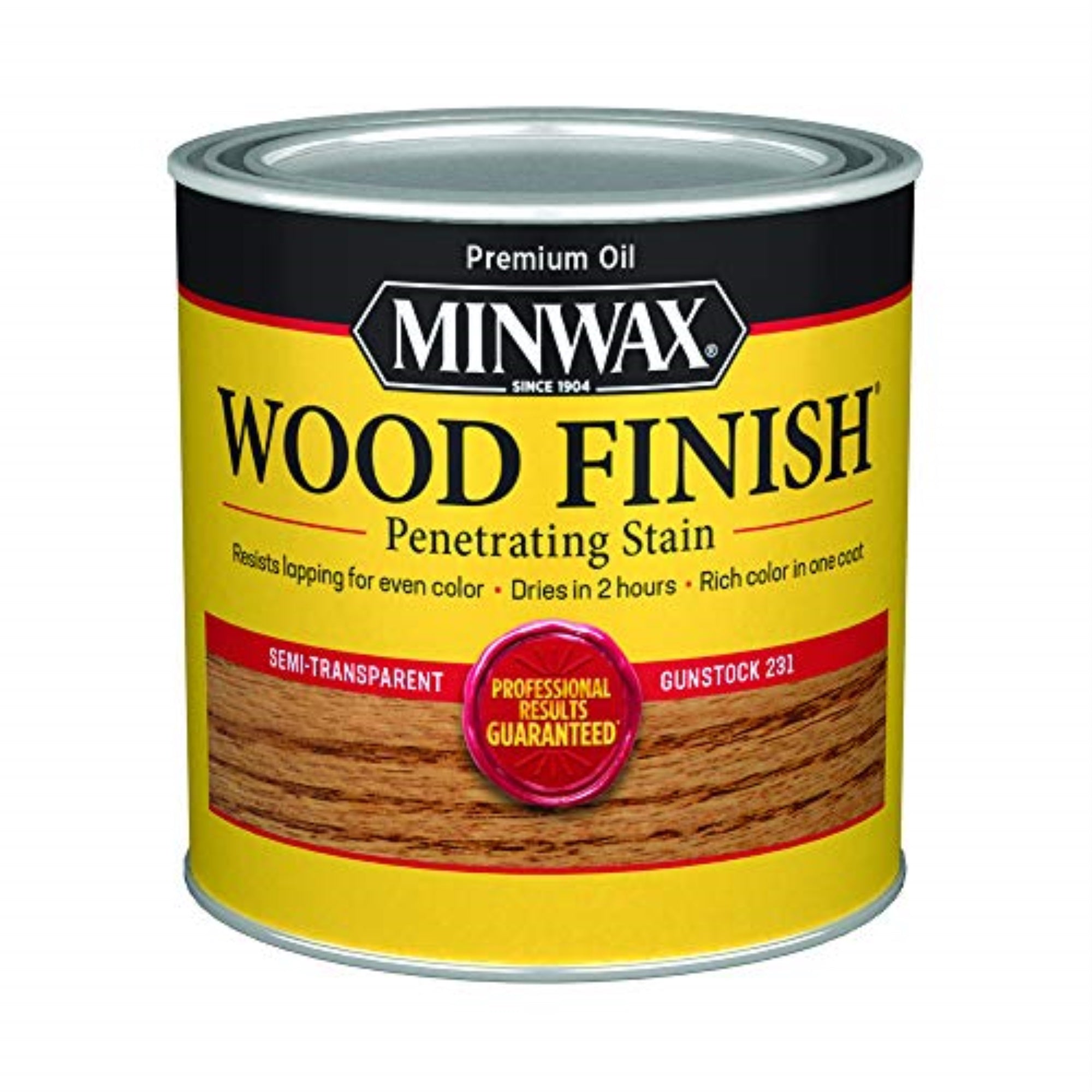 1269885 Minwax Stain Gunstck.5Pt Minwax Wood Finish Semi-Transparent Gunstock Oil-Based Penetrating Wood Stain 0.5 Pt (Pack Of 4