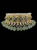 BR498 Insia bridal jadavi lacha satlada set in emeralds , ( READY TO SHIP )