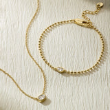 Gold Filled Diamond Oval Set