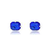 1.3 Carat Cz Asscher-Cut Sterling Silver Stud Earrings