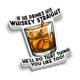 Whiskey Straight - Hard Hat Decal