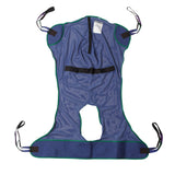 Drive Medical Full Body Patient Lift Sling with Commode Cutout Option, Blue, Extra Large