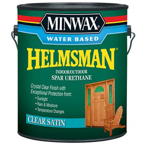 1373117 Helmsman Wb Satin Gl Minwax Helmsman Satin Clear Water-Based Spar Urethane 1 Gal (Pack Of 2)