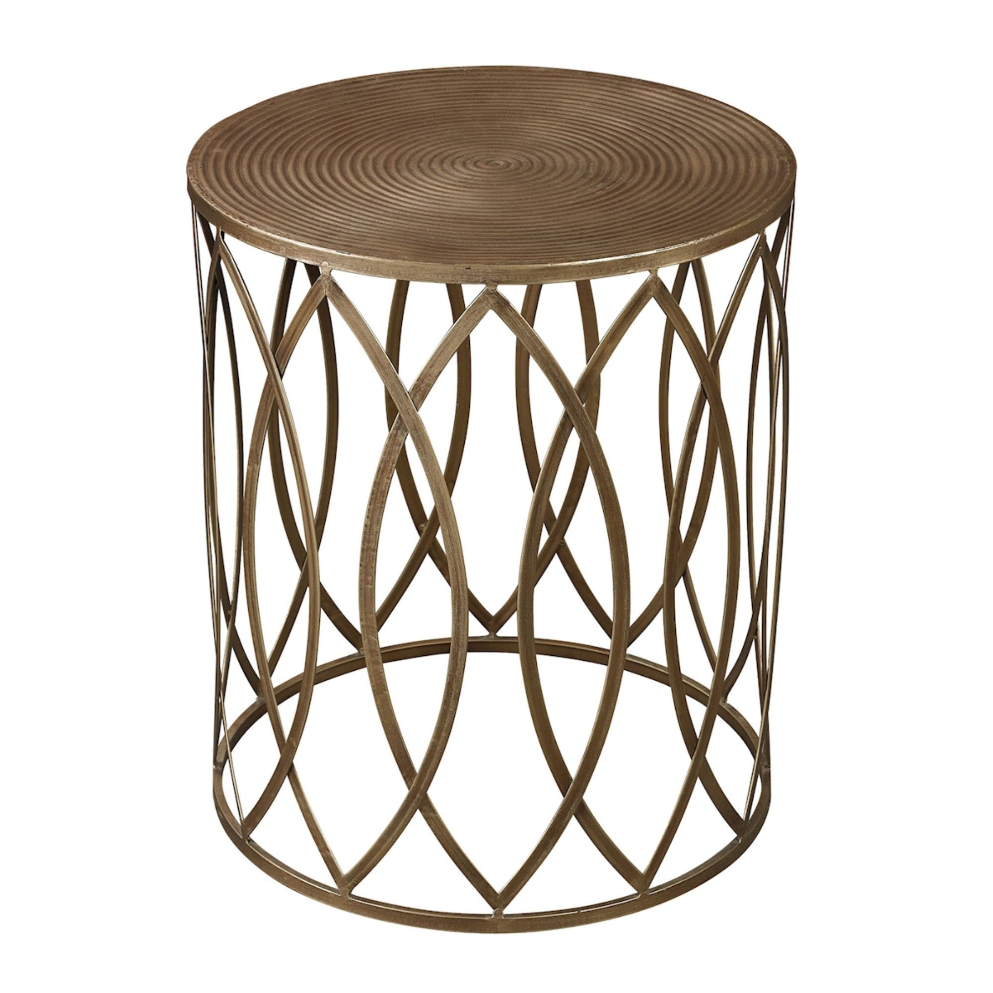 Sutton Accent Table In Gold Leaf