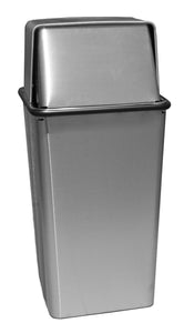 13Htss-Vv Ergode Pushtop Stainless Steel Hamper With Rubber Gasket And Optional Liner - Ideal For Lunch And Break Rooms In Educa