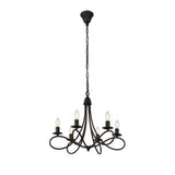 1452 Lyndon Collection Pendant Lamp D:24'' H:19'' Lt:6 Dark Bronze Finish