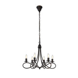 1452 Lyndon Collection Pendant Lamp D:24'' H:19'' Lt:6 Dark Bronze Finish