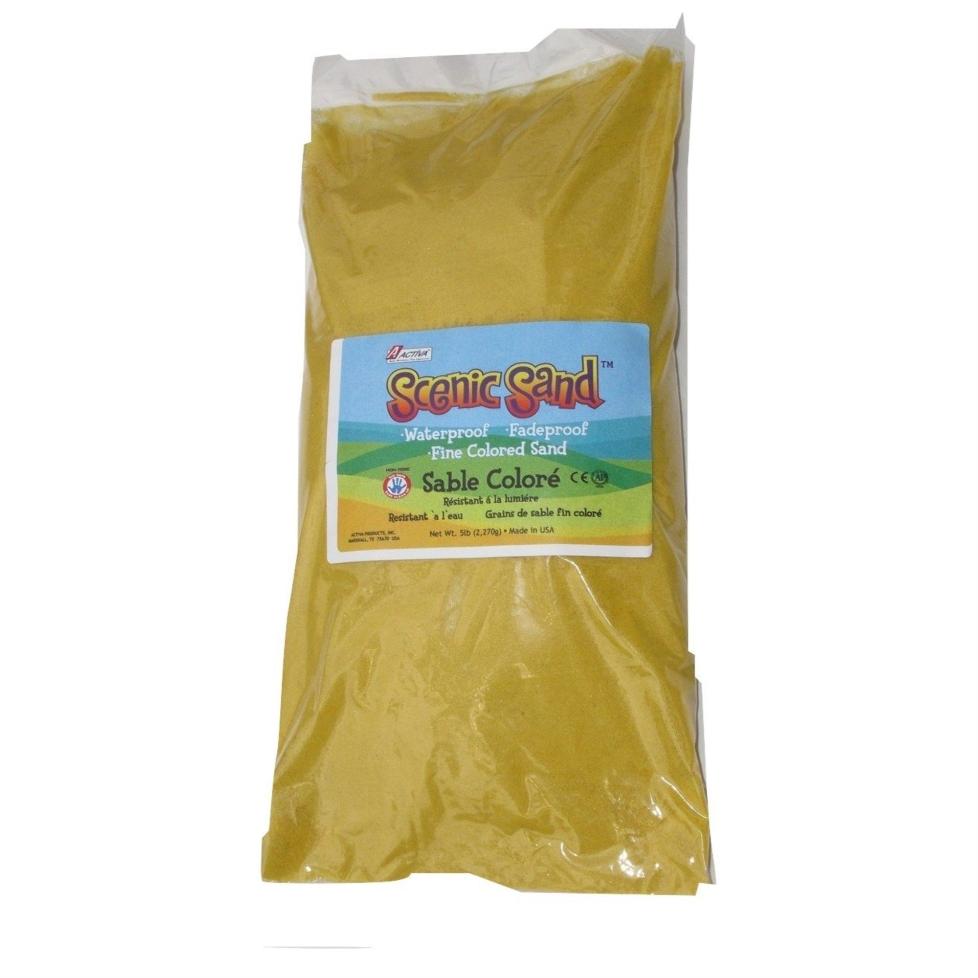 Activa 5 Lb. Bag Of Colored Sand - Scenic Sand - Bright Yellow