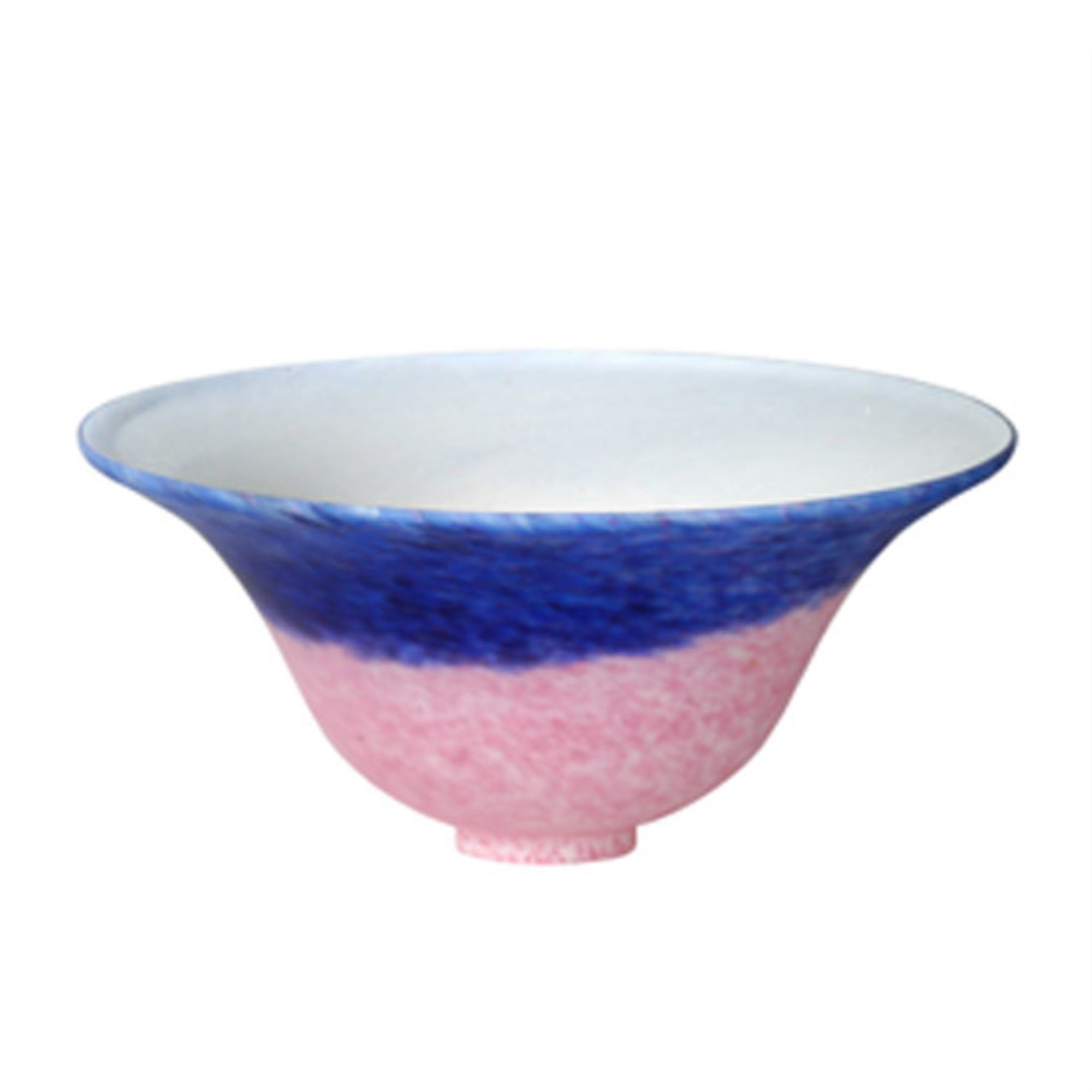 10W Pink/Blue Pate-De-Verre Bell Shade