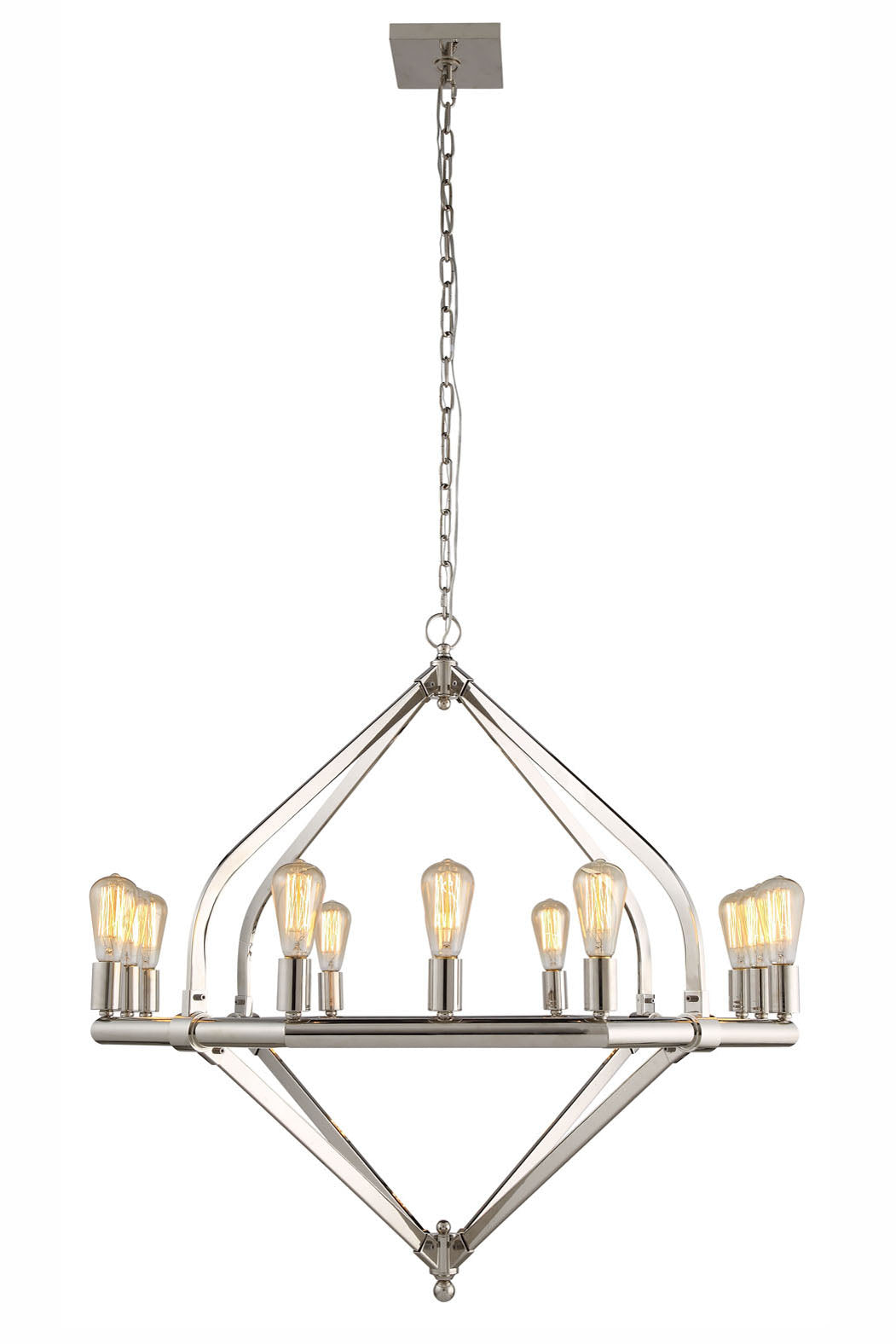 1472 Illumina Collection Pendant Lamp D:39'' H:36'' Lt:12 Polished Nickel Finish