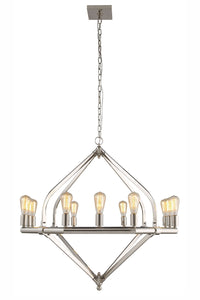 1472 Illumina Collection Pendant Lamp D:39'' H:36'' Lt:12 Polished Nickel Finish