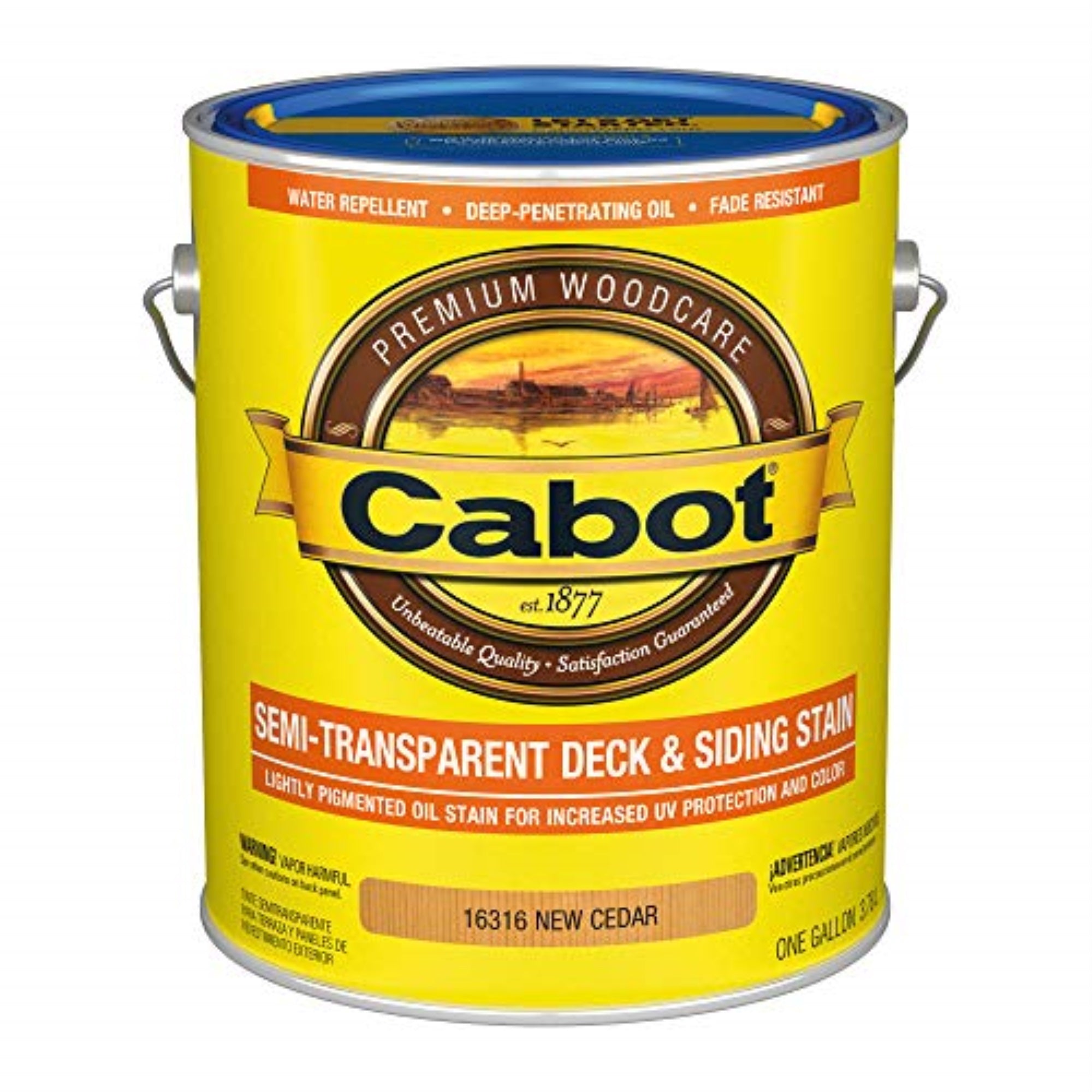 1492800 Stain S/T Cedar Voc Gl Cabot Semi-Transparent Tintable New Cedar Penetrating Oil Deck And Dock Stain 1 Gal (Pack Of 4)