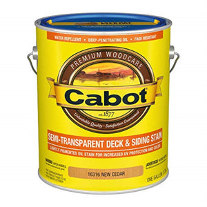 1492800 Stain S/T Cedar Voc Gl Cabot Semi-Transparent Tintable New Cedar Penetrating Oil Deck And Dock Stain 1 Gal (Pack Of 4)