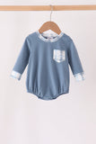 Blue plaid pocket bubble
