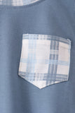 Blue plaid pocket bubble