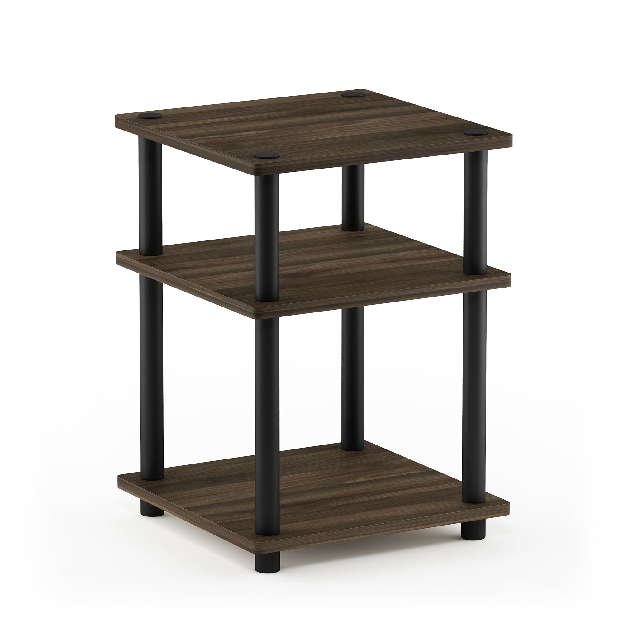 Furinno Turn-N-Tube Easy Assembly Multipurpose Shelf, Columbia Walnut/Black