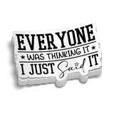 Thinking It Hard Hat Decal