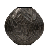 Aluminum 22''H Hammered Vase, Silver