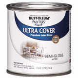 1534262 Ultra Cvr Pnt Wt Sg .5Pt Rust-Oleum Painters Touch Ultra Cover Semi-Gloss White Water-Based Ultra Cover Paint Exterior A