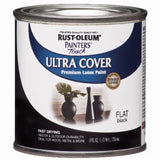 1534411 Ultra Cvr Pnt Blk 0.5Pt Rust-Oleum Painters Touch Ultra Cover Flat Black Water-Based Ultra Cover Paint Exterior And Inte