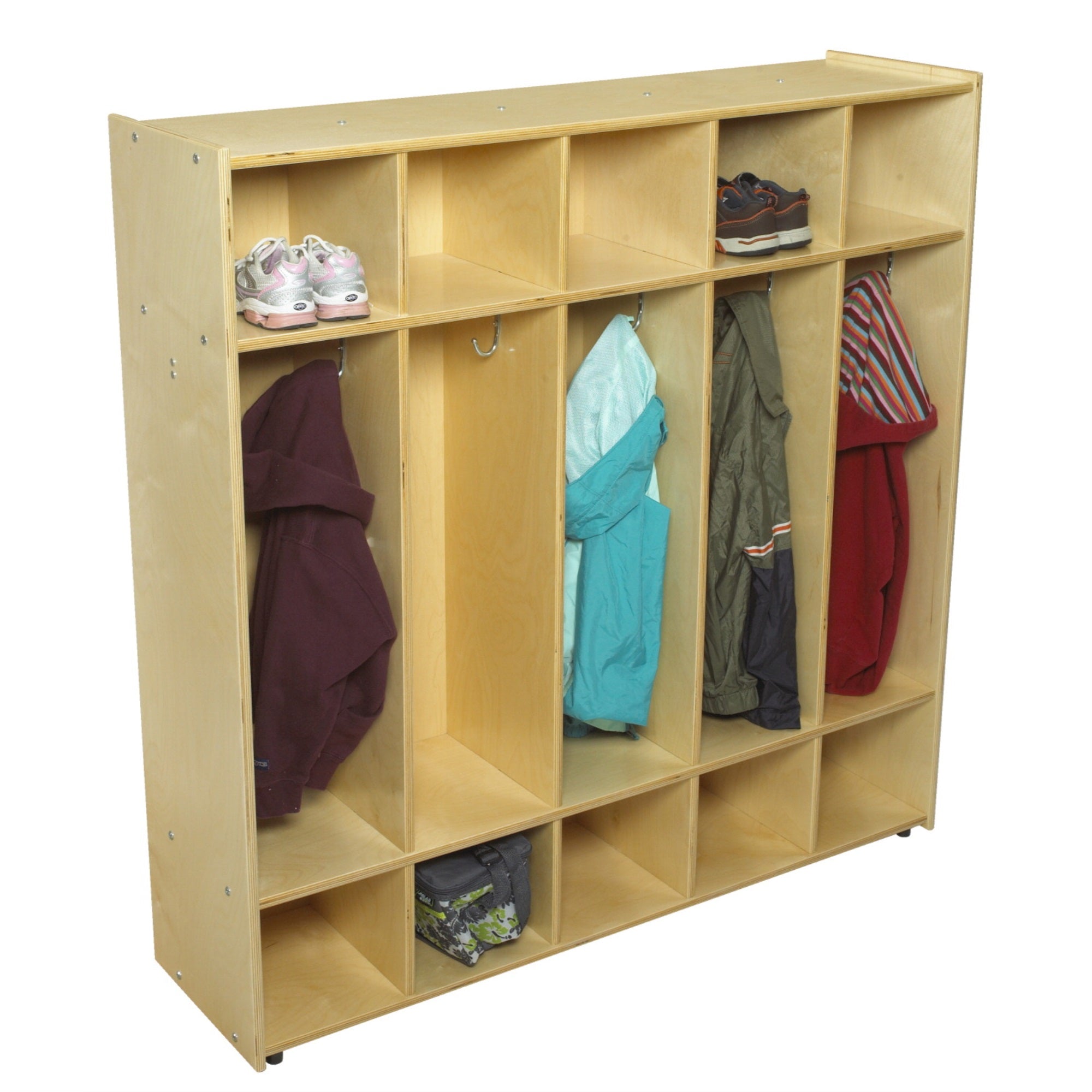 Childcraft Abc Furnishings 5-Section Coat Locker, 48 X 13 X 48 Inches