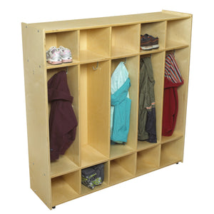 Childcraft Abc Furnishings 5-Section Coat Locker, 48 X 13 X 48 Inches