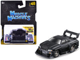 1999 Nissan Skyline GTR (R34) #5 Liberty Walk Matt Black 1/64 Diecast Model Car by Muscle Machines