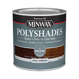 1560937 Polyshd Esp Gls .5Pt Minwax Polyshades Semi-Transparent Gloss Espresso Oil-Based Stain And Polyurethane Finish 0.5 Pt (P