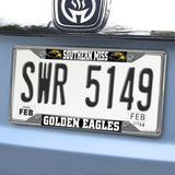 Southern Miss Golden Eagles Chrome Metal License Plate Frame, 6.25In X 12.25In