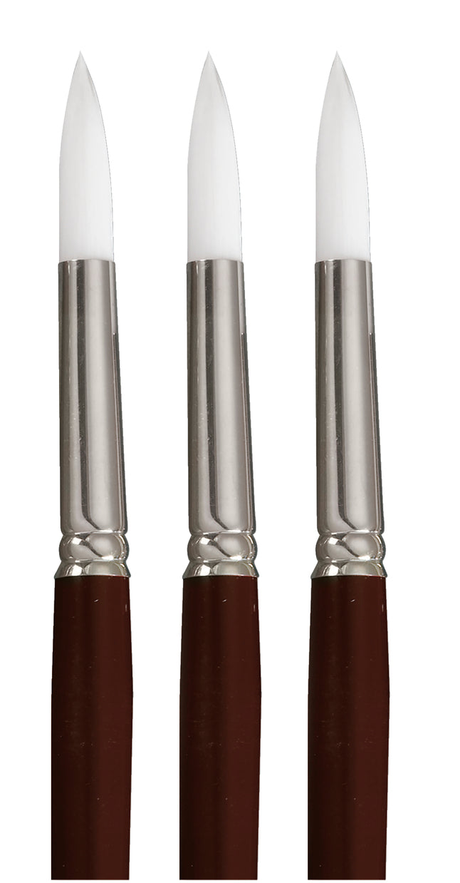 Sax Optimum Round White Taklon Round Paint Brush, Size 12, Pack Of 3