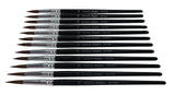 School Smart Short Handle Round Watercolor Brush, Size 10, Pack Of 12