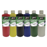 Sax Washable Versatemp Heavy Bodied Tempera Paints Assorted Colors Pint Set Of 6 -Like New