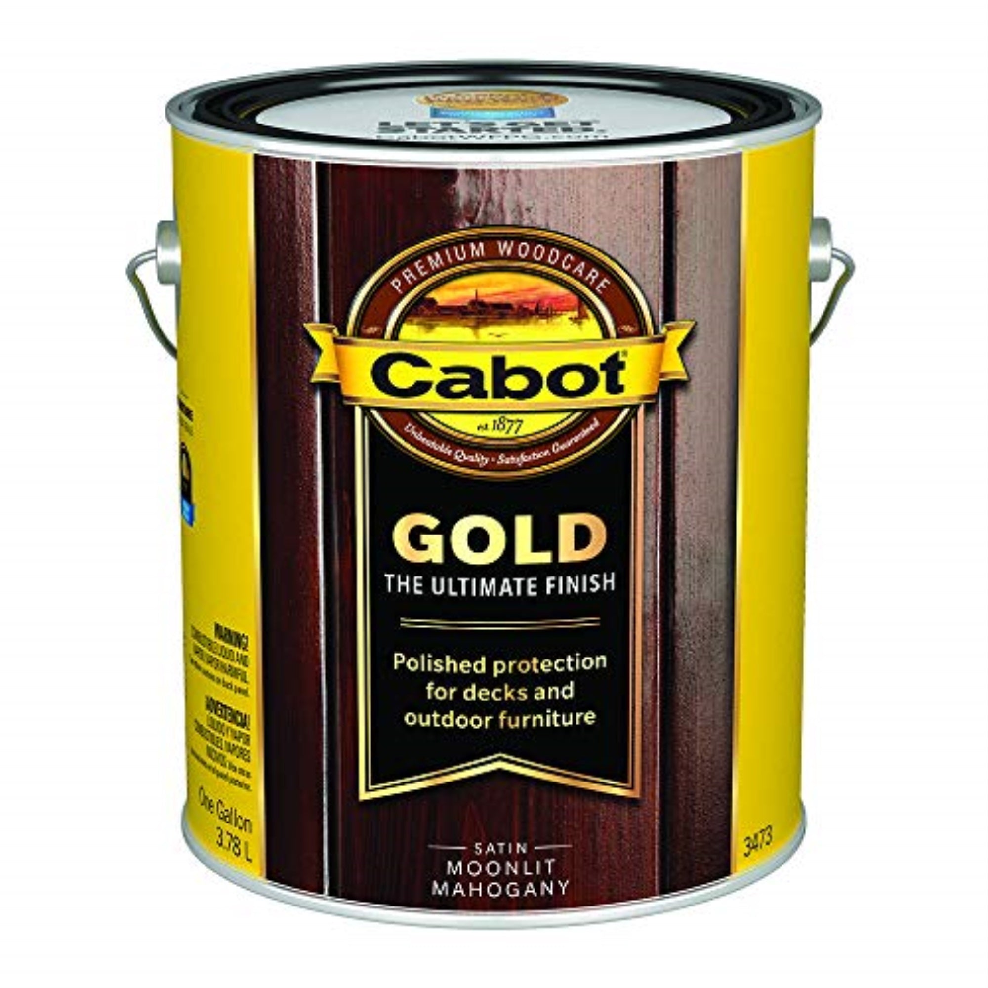 1594795 Deck Vrnsh Mnltmahgny Gl Cabot Gold Transparent Satin Moonlit Mahogany Oil-Based Alkyd Stain 1 Gal (Pack Of 4)