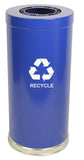 15Rtbl-1H-Vv Ergode Emoti-Can - Sleek Single Stream Recycling & Waste Disposal Container With Stainless Steel Bottom Band & Lift