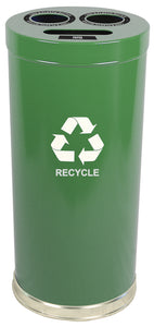 15Rtgn-Vv Ergode Emoti-Can Recycling Container With 3 Openings, Lift-Off Top, Stainless Steel Bottom Band, And 3 Separate Liners