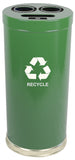 15Rtgn-Vv Ergode Emoti-Can Recycling Container With 3 Openings, Lift-Off Top, Stainless Steel Bottom Band, And 3 Separate Liners