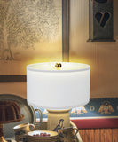 White Linen Shallow Drum Premiere Lampshade 18x18x10