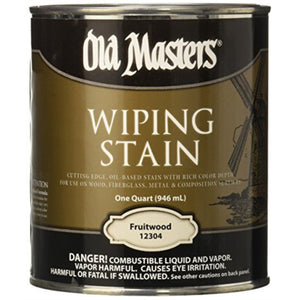 1621929 Wipe Stain Fruitwood Qt Old Masters Semi-Transparent Fruitwood Oil-Based Wiping Stain 1 Qt (Pack Of 4)