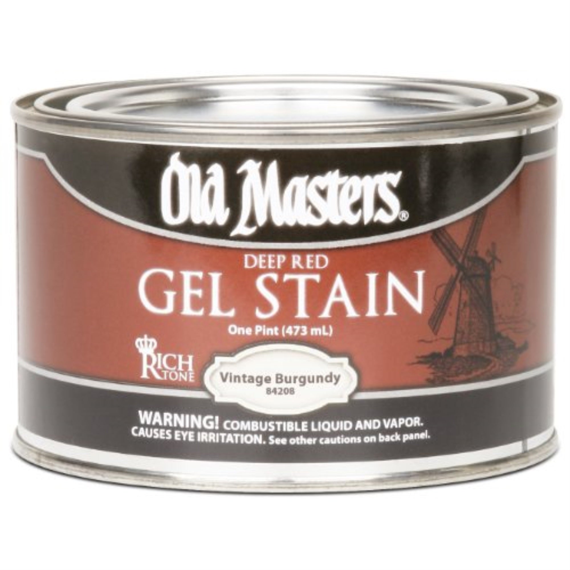 1626506 Gel Stain Vintg Burg Pt Old Masters Semi-Transparent Vintage Burgundy Oil-Based Alkyd Gel Stain 1 Pt (Pack Of 4)
