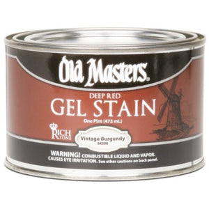 1626506 Gel Stain Vintg Burg Pt Old Masters Semi-Transparent Vintage Burgundy Oil-Based Alkyd Gel Stain 1 Pt (Pack Of 4)