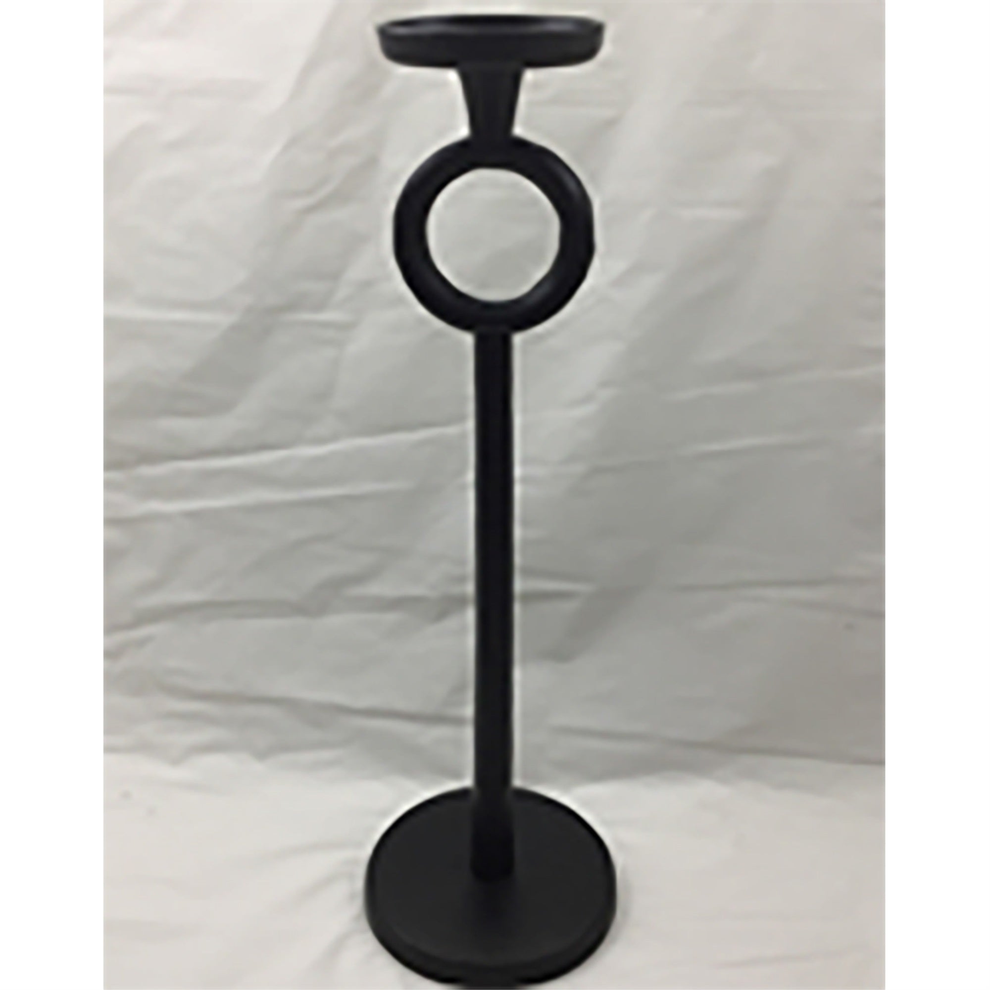 13''H Metal Candle Holder, Black