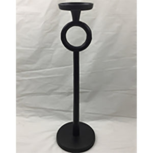 13''H Metal Candle Holder, Black
