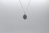 Intricate Miraculous medal necklace-Silver