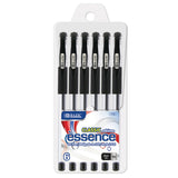 Bazic Essence Black Gel Pen W/ Cushion Grip (6/Pack) / Box Qty - 24