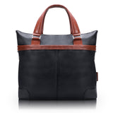 U Series | EASTWARD | 15 Leather, TwoTone, Laptop & Tablet Briefcase Black