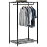 Free Standing Clothes Rack - 2 Shelf - 36W X 24D X 63H - Black